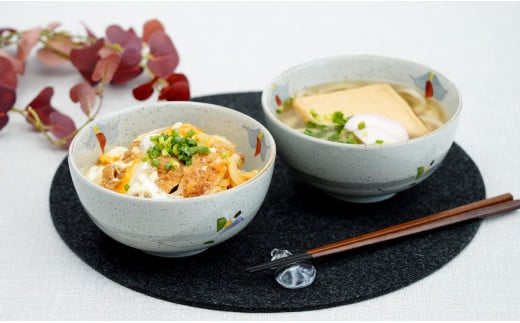 有田焼 小花びよりペアプチ丼２個セット かどすみ商店 A18-222