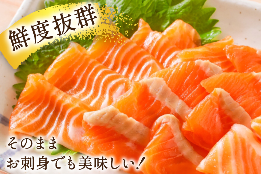 訳あり サーモン 切り落とし おさしみ用 計4kg 125g ×32p [足利本店 宮城県 気仙沼市 20565968] 魚 魚介類 鮭 お刺し身 刺し身 刺身 生 生食 個包装 チリ銀鮭 銀鮭 海鮮