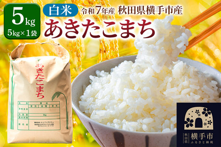【白米】令和7年産 あきたこまち 5kg（5kg×1袋） 横手市産
