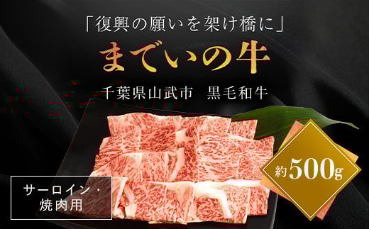 
【約500g・サーロイン・焼肉用】山武牛「までいの牛」焼肉 焼き肉 サーロイン 牛肉 お肉 黒毛和牛 和牛 国産牛 千葉県 山武市 SMAJ005
