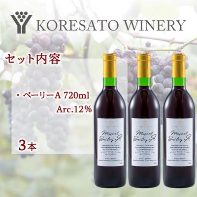 ふるさと納税 赤磐市 是里 ワイン 果実酒 ベーリーA 720ml 3本[NO5765-1267] |  | 01