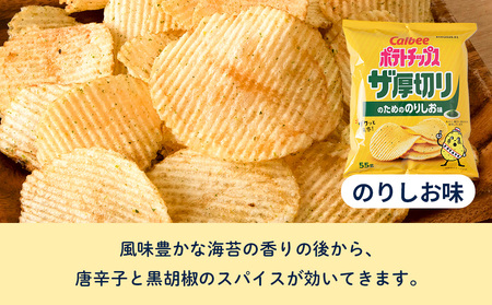 【定期便2カ月】ザ厚切りのための のりしお味 24袋 2箱 カルビー ポテトチップス 《千歳工場製造》