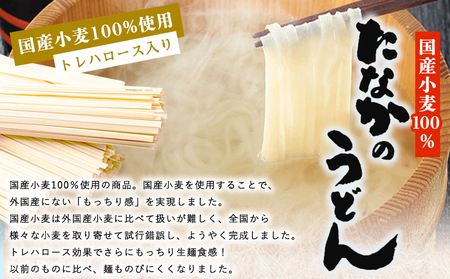 たなかのうどん国産小麦100％ 1.6kg(200g×8束) タナカ製麵所 岡山県浅口市 岡山県 浅口市《30日以内に出荷予定(土日祝除く)》小麦粉（国産）食塩/トレハロース うどん 麺 送料無料