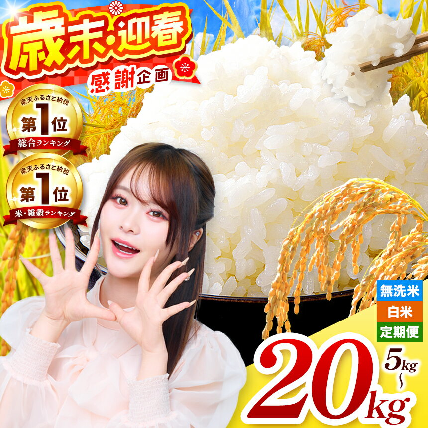 【ふるさと納税】 歳末・迎春 無洗米 or 白米 選べる 熊本県産 応援米 / ほたるの灯り / くまさんの輝き 定期便 3回 6回 12回 | 5kg 10kg 15kg 20kg 訳あり 米 単一米 ブランド米 ブレンド米 特A 地域 小分け 定期 小分け | 令和7年産 ご飯 kome ライス rice 飯 人気