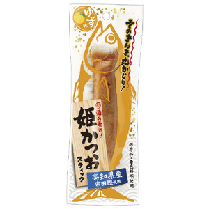 姫かつおスティック 5本 （ゆず味） おつまみ おかず かつお 鰹 スティック プロテイン バー 保存食 スポーツ 筋トレ タンパク質 ダイエット 災害備蓄 そのまま丸かじり！【R01573】