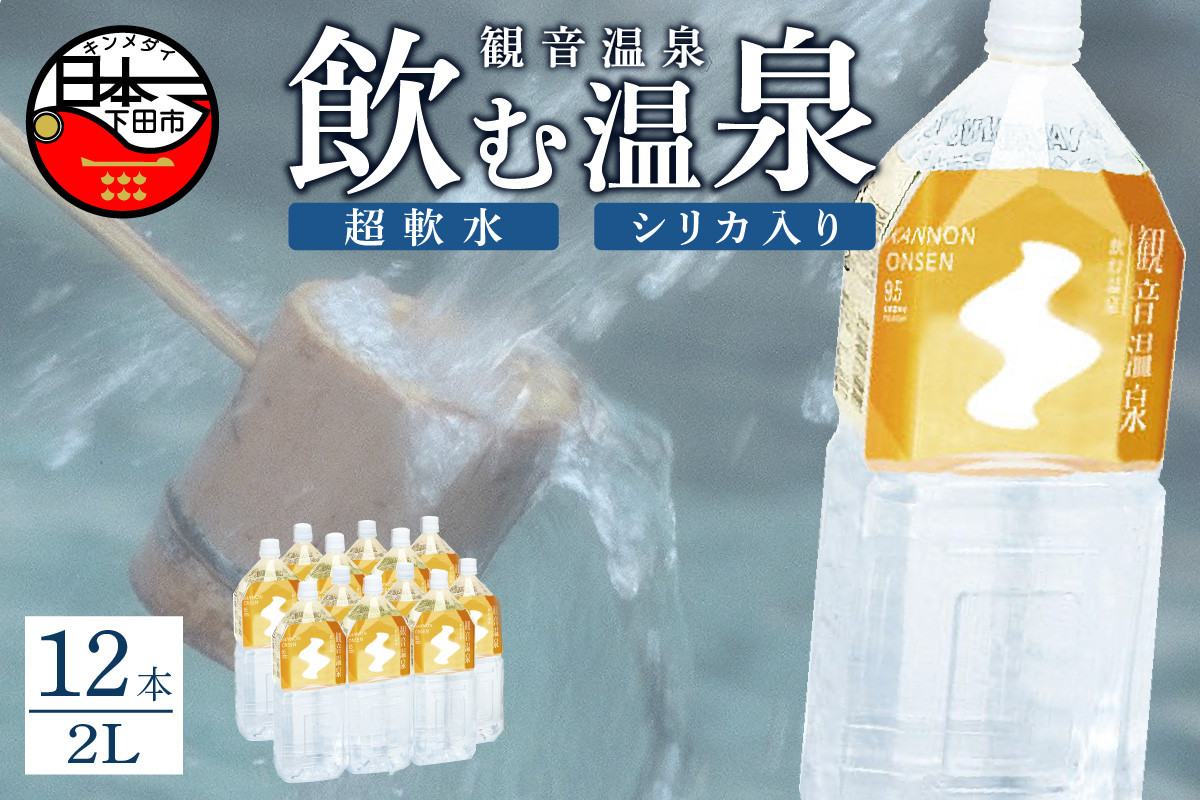 
＜観音温泉＞飲む温泉 観音温泉 2リットル(6本入) 2ケース　[温泉水 水 2L シリカ 保存水 備蓄 静岡 伊豆 下田 温泉水 水 2L シリカ 保存水 備蓄 温泉水 水 2L シリカ 保存水 備蓄 温泉水 水 2L シリカ 保存水 備蓄 温泉水 水 2L シリカ 保存水 備蓄 温泉水 水 2L シリカ 保存水 備蓄 温泉水 水 2L シリカ 保存水 備蓄]
