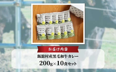 飯舘産黒毛和牛カレー　10食セット ITTAH002