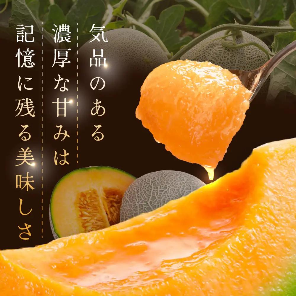《2026年分受付中》大玉！とろける食感の北海道三笠メロン2玉入(3.2kg以上)【0106203】