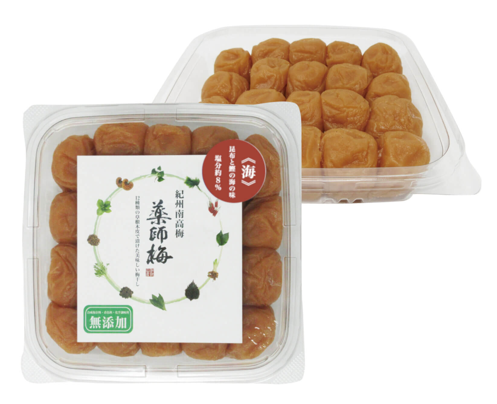 【ふるさと納税】薬師梅「海」紀州南高梅 昆布とかつおの旨味仕立て 1kg｜塩分8％ 添加物不使用 京都賀茂神社献上梅園