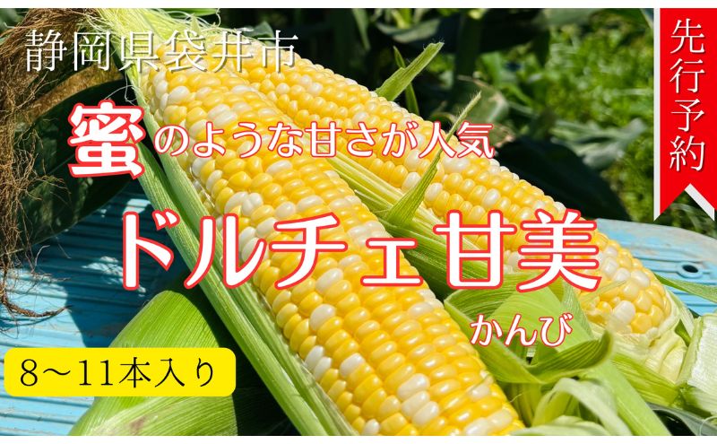【 先行予約 】リピーター続出！ とうもろこし 【 ドルチェ甘美 】約5kg 8～10本 トウモロコシ 甘い 野菜 採れたて 朝採り 農家直送 袋井市 静岡県