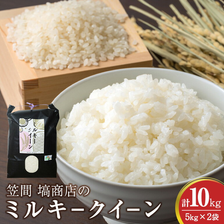 【ふるさと納税】令和7年度産 笠間 塙商店の ミルキークイーン 10kg（5kg×2） 米 新米 精米 ブランド米 お米 白米 国産 おにぎり 弁当 R7年産 ごはん おいしい 旨い ふっくら お米 茨城県 笠間市 いばらき