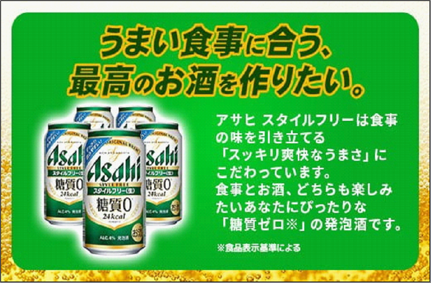【博多工場産】アサヒビール スタイルフリー 350ml 6缶パック ケース入り