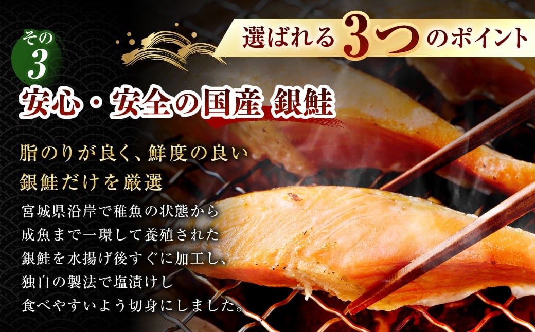 国産 定塩銀鮭切り身 合計約2kg （約1kg×2パック）