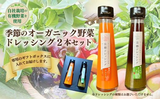 季節のオーガニック野菜ドレッシング2本セット　通常配送  京丹後 ふるさと納税 ドレッシング 野菜 サラダ 調味料 オーガニック ギフト 贈り物 お土産 プレゼント　BR00076