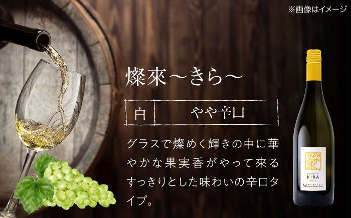 【全6回定期便】 燦來 ~きら~ KIRA 750ml×1本 白ワイン ワイン やや辛口 ギフト 広島 三次 酒 国産ワイン 日本ワイン 三次市 / 広島三次ワイナリー [APAZ130]