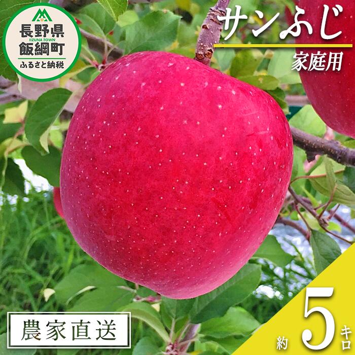【ふるさと納税】 りんご サンふじ 家庭用 5kg 中村ファーム 沖縄県への配送不可 令和7年度収穫分 長野県 飯綱町 〔 信州 果物 フルーツ リンゴ 林檎 長野 14000円 予約 農家直送 〕発送時期：2025年11月下旬〜2026年3月上旬