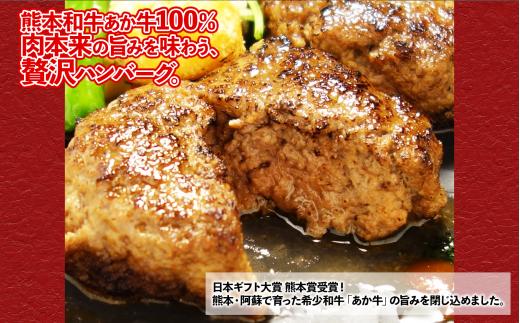 熊本和牛 あか牛 100% ハンバーグ 【3個】 牛肉 和牛 ハンバーグ あか牛 冷凍 小分け 惣菜 おかず お取り寄せグルメ 熊本県 水上村