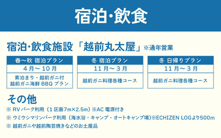 利用券 150,000円分 越前海岸国定公園 『海辺の小さな手作りリゾート ECHIZEN LOG（えちぜんログ）』絶景日本海！越前の海を楽しむ マリンアクティビティ 体験・宿泊・飲食 福井県 越前町