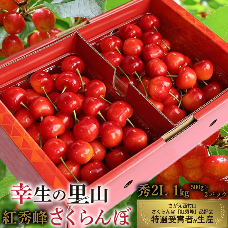 【ふるさと納税】《受付終了間近！》山形県産 幸生の里山 さくらんぼ 「紅秀峰」秀・2Lサイズ 1kg（500g×2パック）【2025年6月下旬頃〜7月中旬頃発送予定】 ／ 2025年産 令和7年産 フルーツ 果物 くだもの 逸品 特産 山形産 山形県産 寒河江市