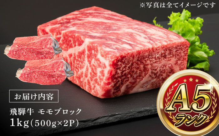 A5等級 飛騨牛 モモブロック 1kg (約500g×2P) 瑞浪市 / マルチョウ渡辺精肉店 牛肉 和牛 国産 ギフト お取り寄せ [AZCW020]