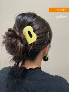 アクリル製 ヘアコーム yellow（イエロー） ヘアアクセサリー eME　tayu