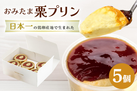 おみたまプリン 笠間の栗 5個入り 白箱 プリン 国産 茨城 8-N