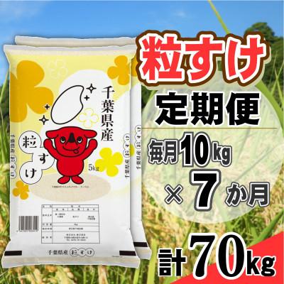 ふるさと納税 大網白里市 【毎月定期便】粒すけ 精米 10kg (5kg×2袋)全7回