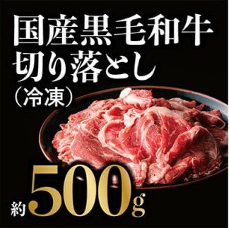 【ふるさと納税】国産黒毛和牛 切り落とし 約500g(冷凍)