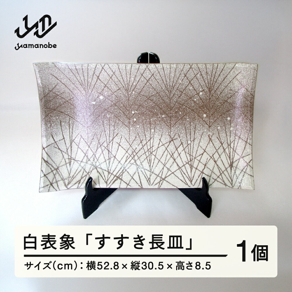 【ふるさと納税】 白表象「すすき長皿」 陶芸 陶器 おしゃれ 工芸品 民芸品 送料無料 oo-tosnx