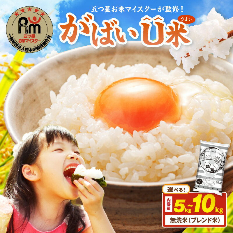 【ふるさと納税】伊万里産 がばいU米(うまい) ブレンド米 【無洗米】 お米マイスター厳選 ＜内容量が選べる／5kg・10kg(5kg×2袋)＞ 精米 白米 ブレンド米 佐賀県産 ふるさと納税 無洗米