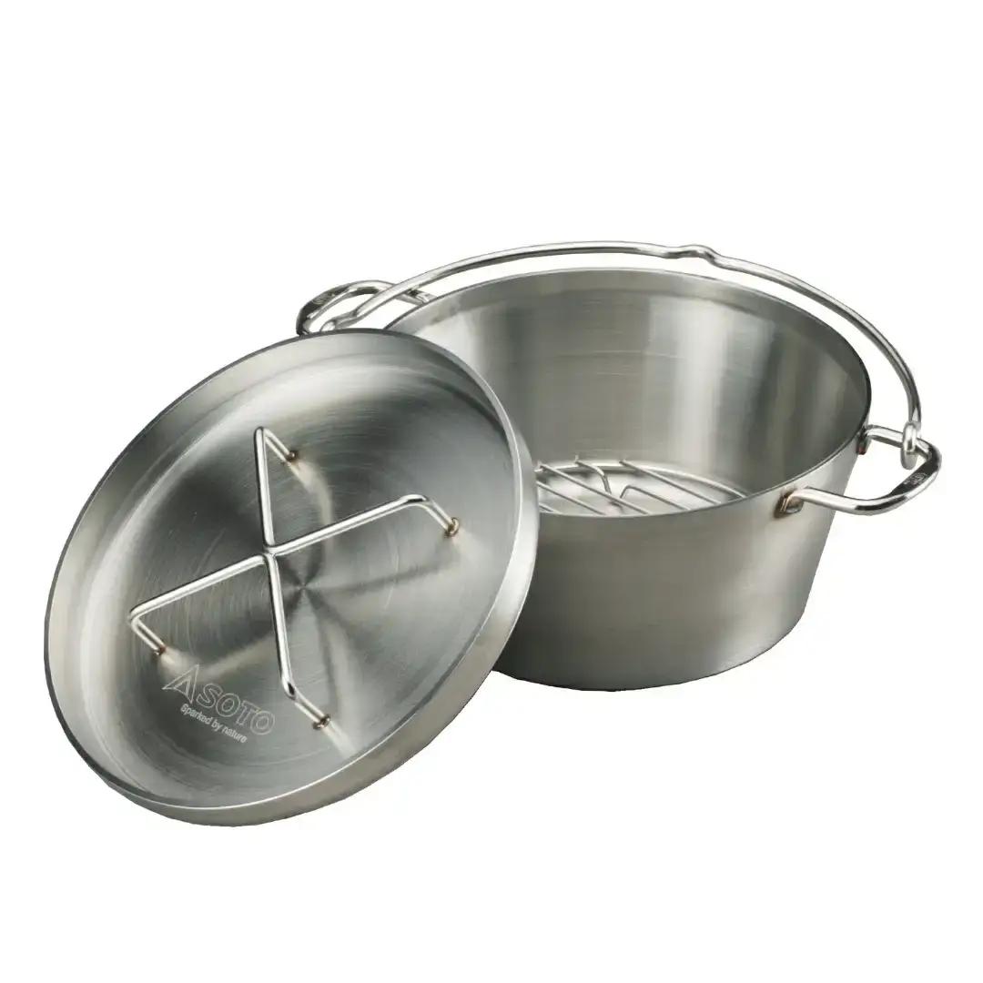[SOTO]ステンレスダッチオーブン 10インチ ST-910 IH対応 ステンレス製 家庭用 キッチン用品 キャンプ用品 アウトドア用品 【085S003】