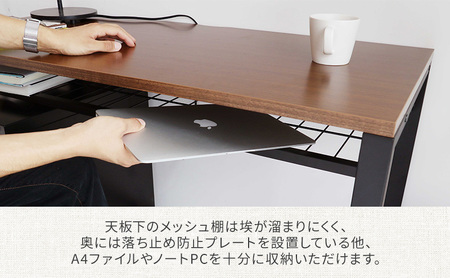 ワークデスク Work Desk Expand ブラウン オープン棚付き インテリア 市場家具
