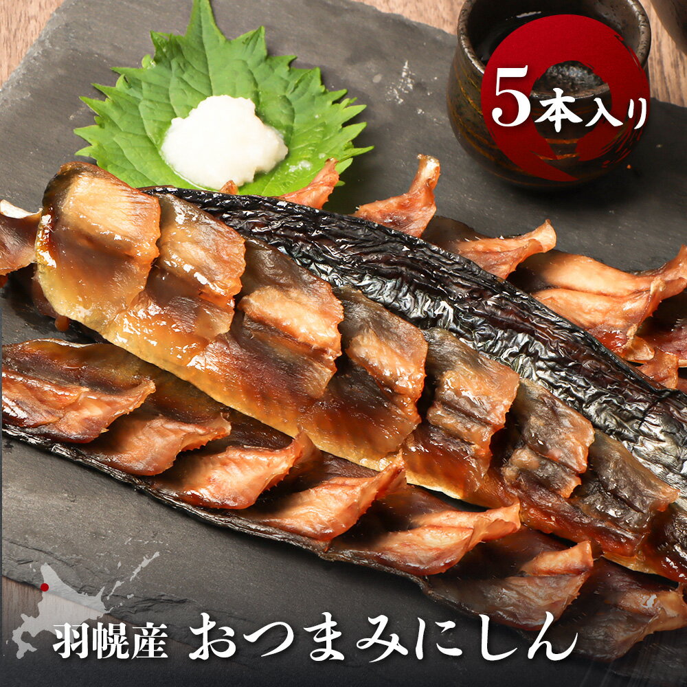 【ふるさと納税】【北海道羽幌産】 おつまみにしん　5本入り | おつまみにしん おつまみ にしん ニシン 鰊 乾燥 手軽 塩味 薄味 美味しい 脂乗り 魚 魚介類 海鮮 水産加工品 加工品 酒の肴 お取り寄せ 北海道 羽幌町 羽幌【28014】
