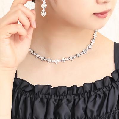 ふるさと納税 甲府市 PT900/K18PG　ハートネックレス　ダイヤモンド【14.11ct】鑑別書付　K05154-H |  | 03