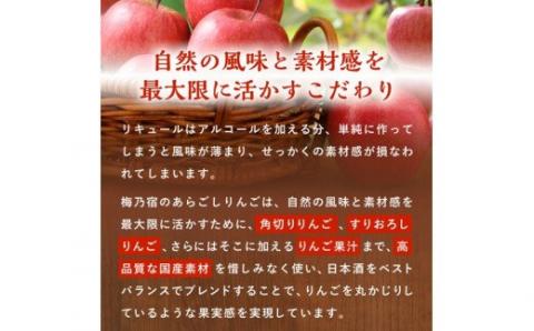 梅乃宿　あらごしりんご　７２０ｍｌ／国産　すりおろし　りんご　角切り　林檎　果汁　果肉　リキュール【umyd008】