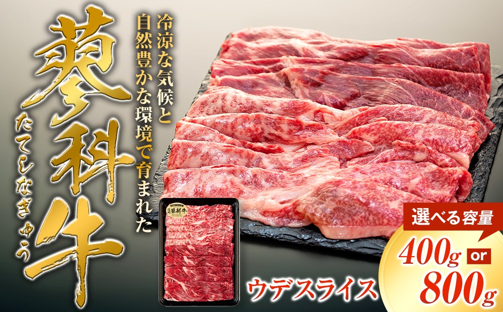 
                  【内容量選べる】 蓼科牛 ウデスライス 400ｇ （1～2パック）　　
                