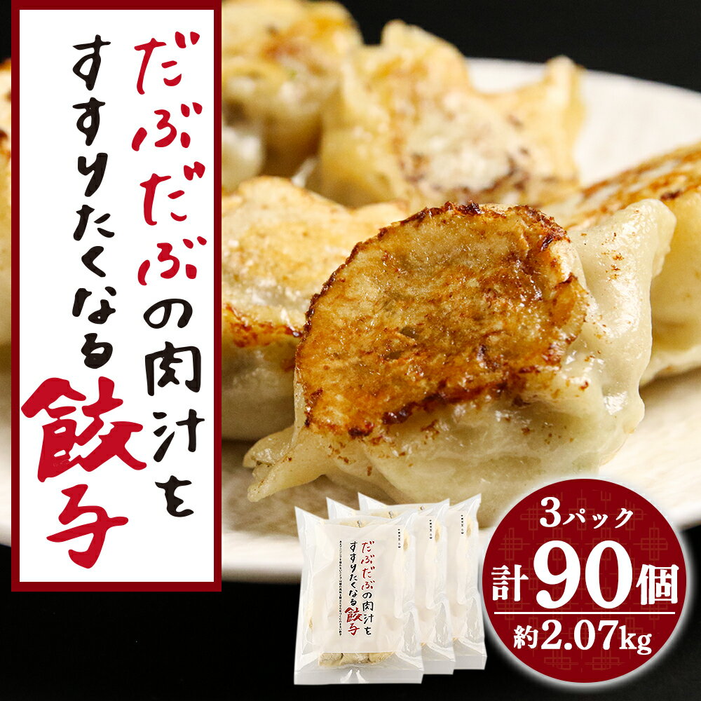 【ふるさと納税】 だぶだぶの肉汁をすすりたくなる餃子 90個（30個入×3パック））餃子 肉料理 ぎょうざ ギョウザ 惣菜 北海道ふるさと納税 白老 ふるさと納税 北海道