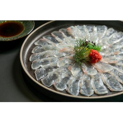 ふるさと納税 南島原市 とらふぐのてっさ&ひらめの薄造り(大皿)/1皿 |  | 01
