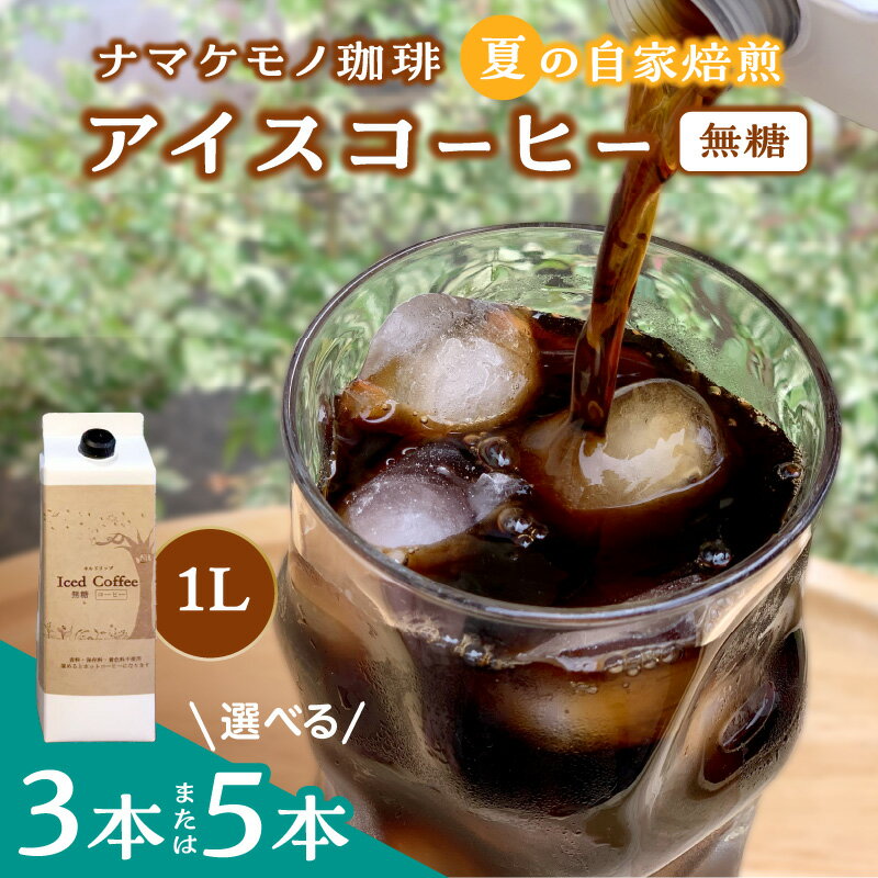 【ふるさと納税】【数量限定】 夏の自家焙煎アイスコーヒーセット【3本 5本】 飲料 コーヒー アイスコーヒー 珈琲 無糖 焙煎 セット 数量限定 自家焙煎