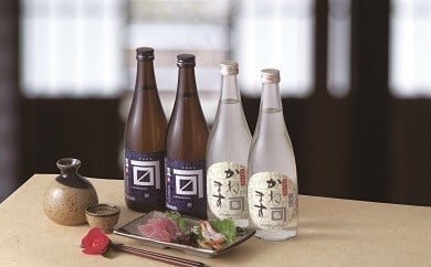 金升 碧ラベル・本格米焼酎 かねますセット 720ml×4本　【 新潟県 新発田市 金升酒造 地酒 日本酒 米焼酎 セット 720ml 4本 E02-02 】