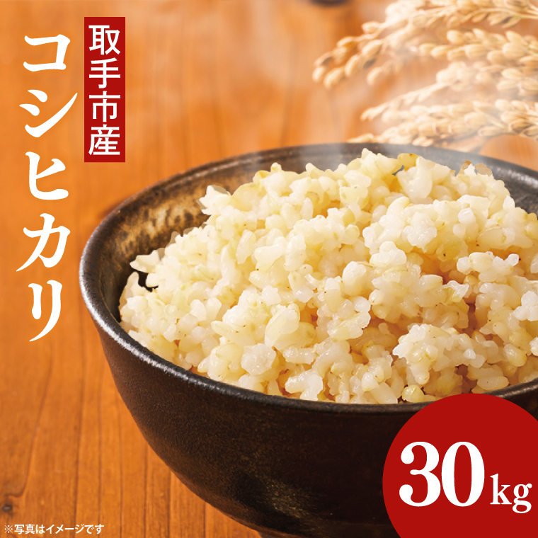 【令和7年度産】取手市産 コシヒカリ 玄米30kg | 米 玄米 こしひかり JA 茨城県 取手市 （AR003）
