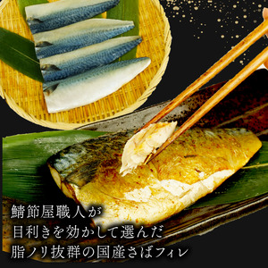 サバ フィレ 国産 塩鯖 15枚約1.8kg 鯖 沼津 さば サバ