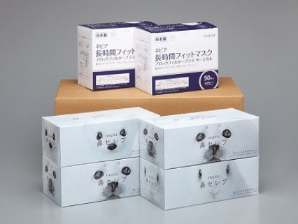 ネピア長時間フィットマスクブロックフィルタープラス２箱・鼻セレブティッシュ200W4箱詰合せセット品