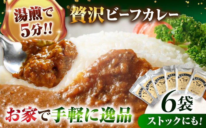 【ご当地特選グルメ！】手作りビーフカレー 6食入り　愛媛県大洲市/有限会社ヒロファミリーフーズ [AGBX015]レトルトカレー カレーライス ランチ キーマカレー チキンカレー ビーフカレー ご当地カレー ポークカレー カレーうどん レトルト食品 保存食 非常食