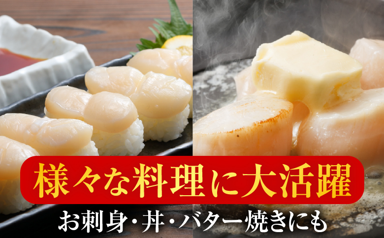 ＼漁業者応援品／【北海道根室産】お刺身帆立貝柱600g×1P B-42076