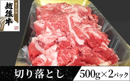 63-46A新潟県産 越後牛切り落とし1kg（500g×2パック）