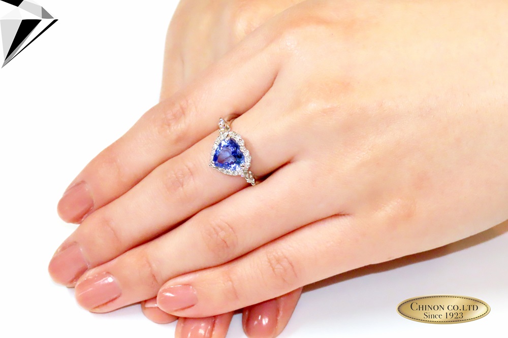 PTハートシェイプタンザナイト/ダイヤモンドリング KT1178 【ジュエリー 指輪】