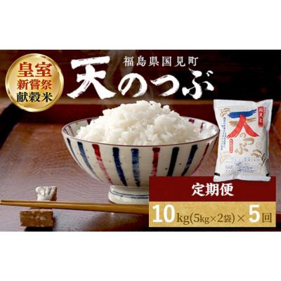 ふるさと納税 国見町 令和8年産【全5回定期便】国見町産 天のつぶ 10kg(5kg×2袋)5回 ※2026年10月〜発送