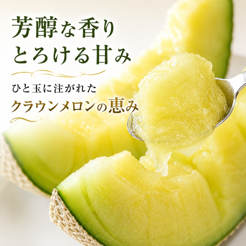 クラウンメロン 1玉入り 約1.2kg 白等級 化粧箱入り 果物 フ