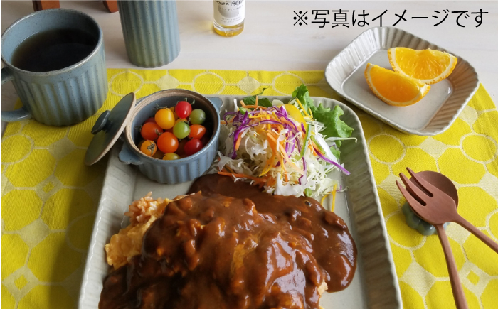 【波佐見焼】プリーツ マグカップ 2色セット（ブルー・クリーム） スープマグ スープカップ【和山】 [WB99]